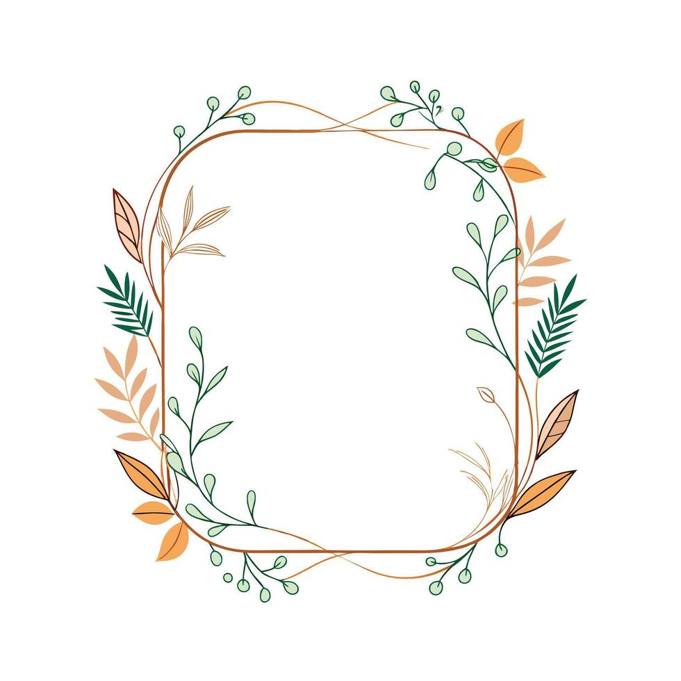 Beautiful Floral Frame Border Illustration vector