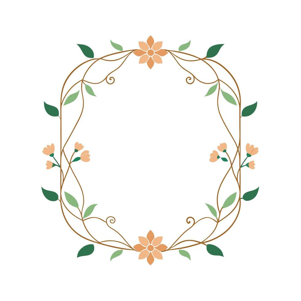 Beautiful Floral Frame Border Illustration vector