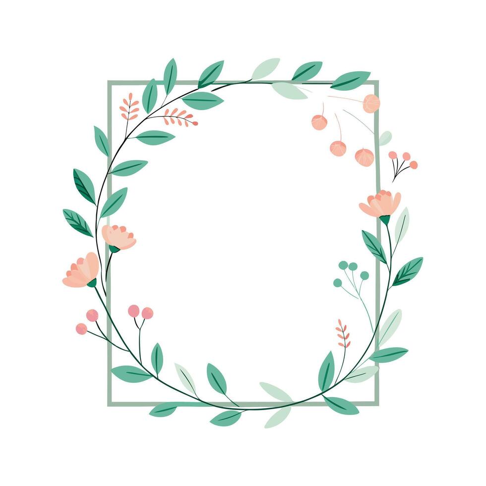 Beautiful Floral Frame Border Illustration vector