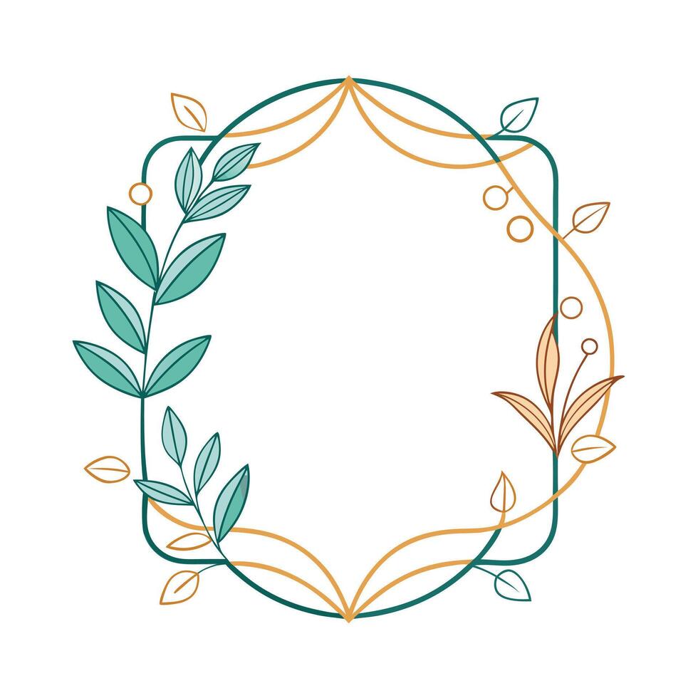 Beautiful Floral Frame Border Illustration vector