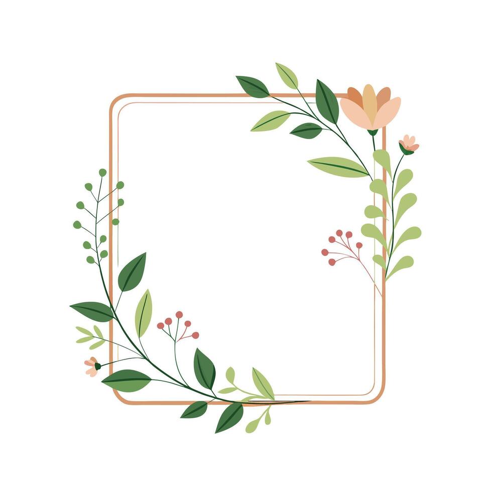 Beautiful Floral Frame Border Illustration vector