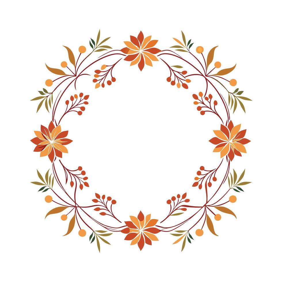 Beautiful Floral Frame Border Illustration vector