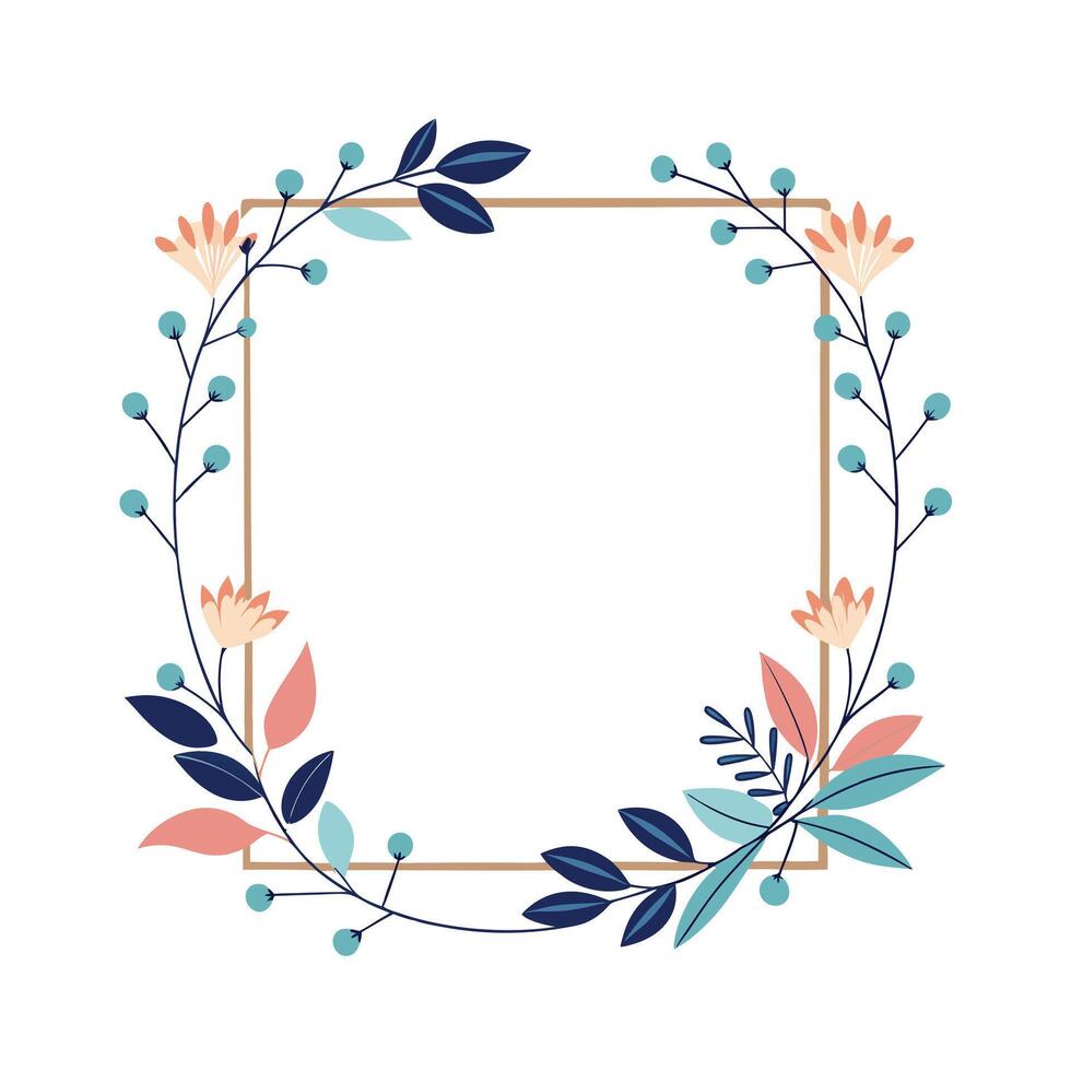 Beautiful Floral Frame Border Illustration vector