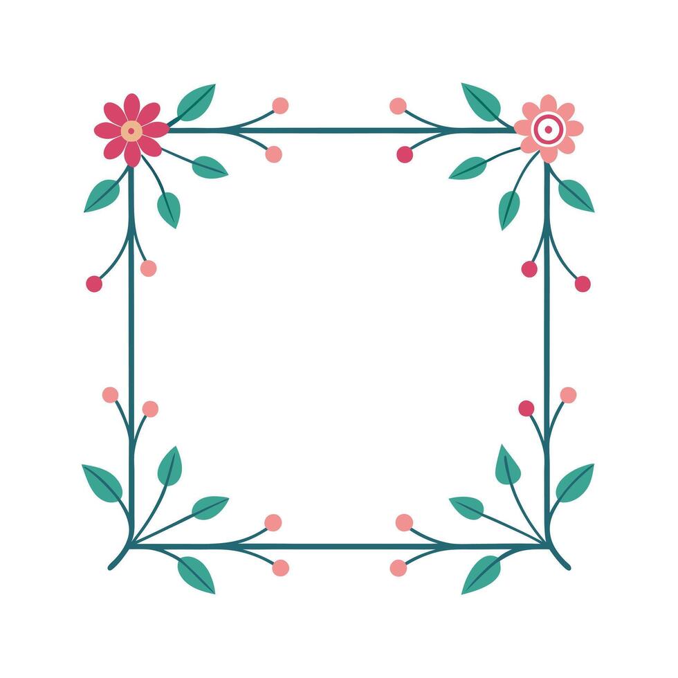 Beautiful Floral Frame Border Illustration vector