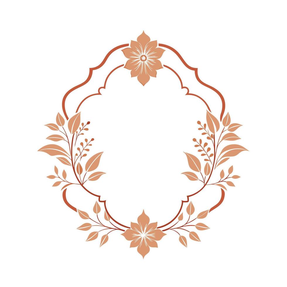 Beautiful Floral Frame Border Illustration vector