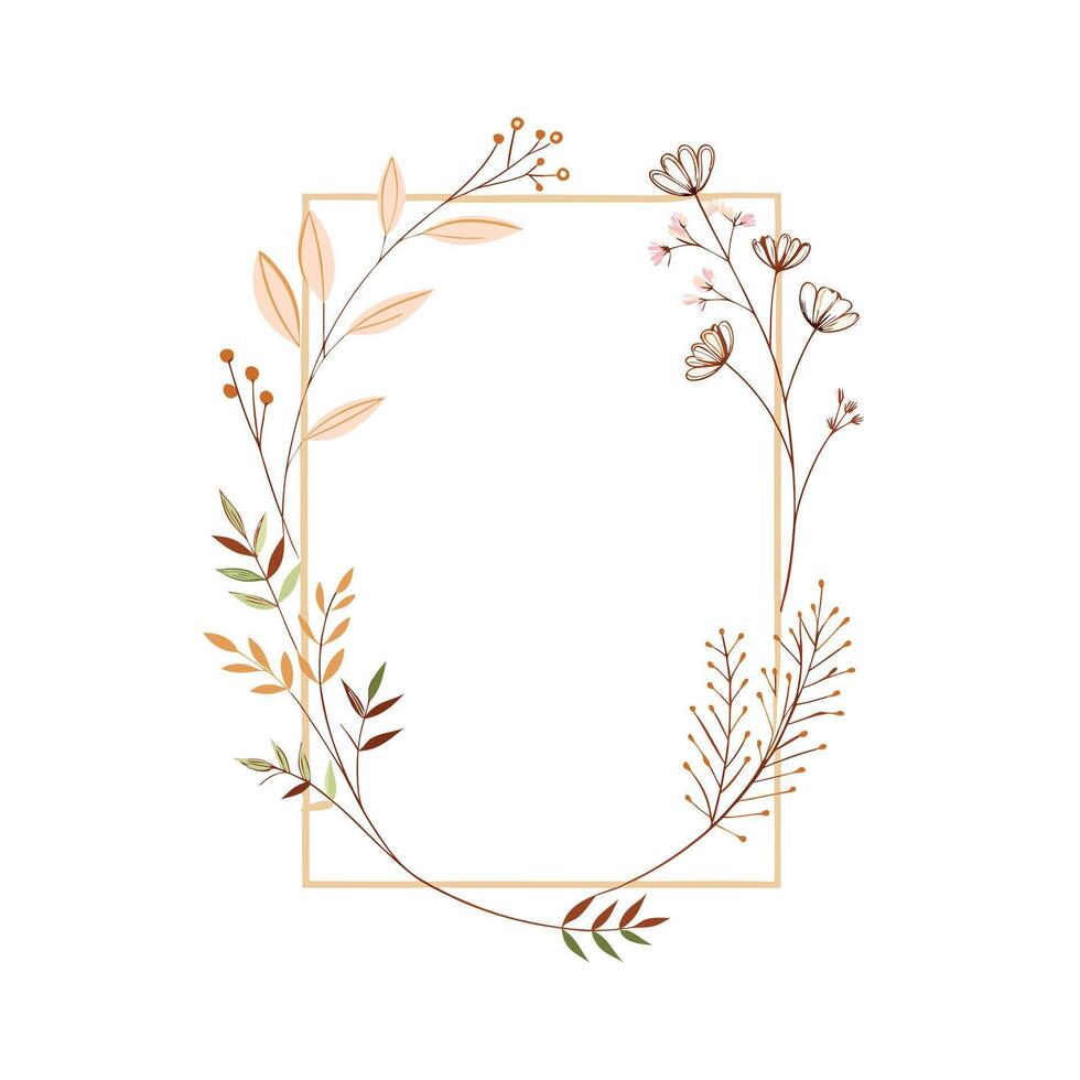 Beautiful Floral Frame Border Illustration vector