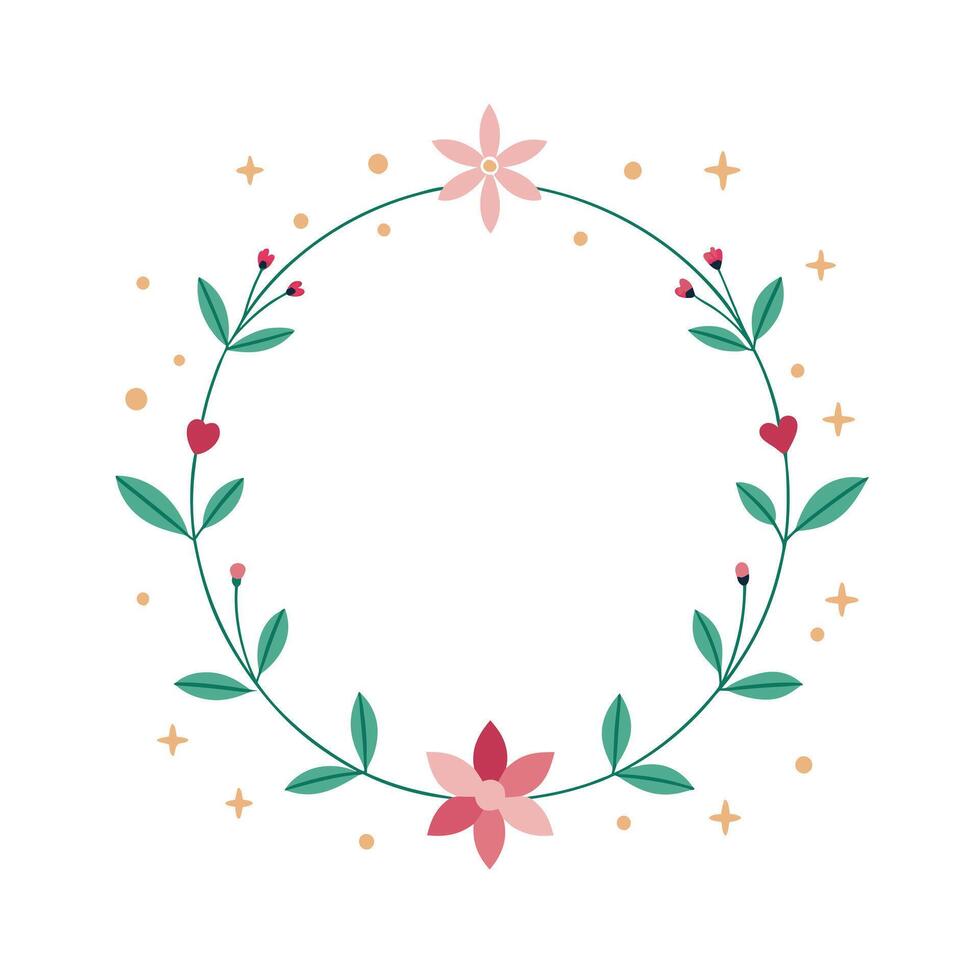 Beautiful Floral Frame Border Illustration vector