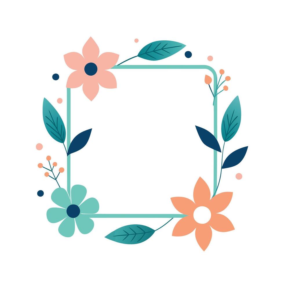 Beautiful Floral Frame Border Illustration vector