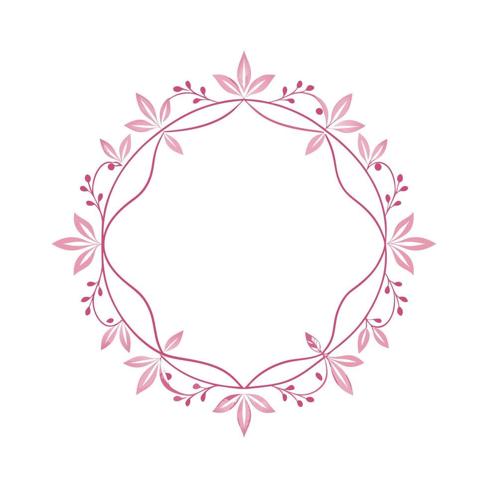 Beautiful Floral Frame Border Illustration vector
