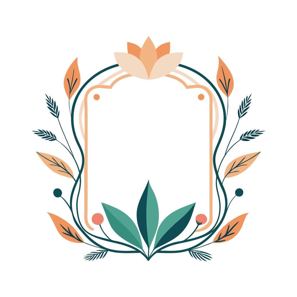 Beautiful Floral Frame Border Illustration vector