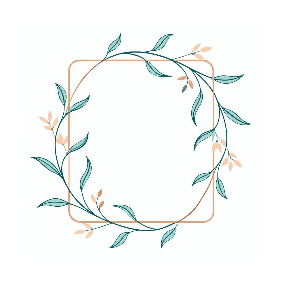 Beautiful Floral Frame Border Illustration vector