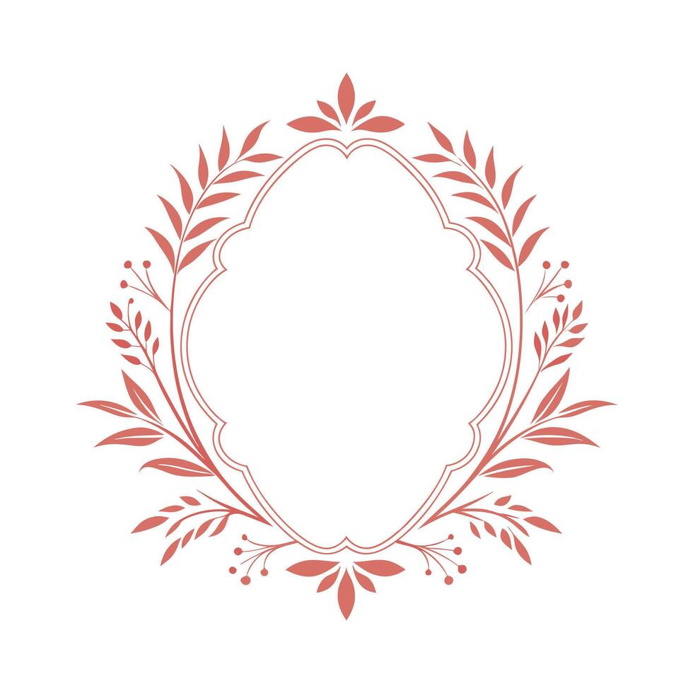 Beautiful Floral Frame Border Illustration vector