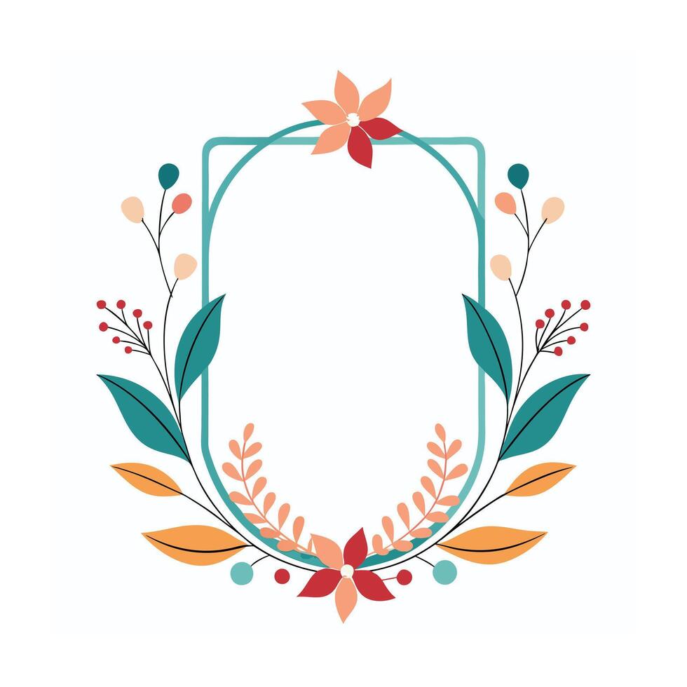Beautiful Floral Frame Border Illustration vector