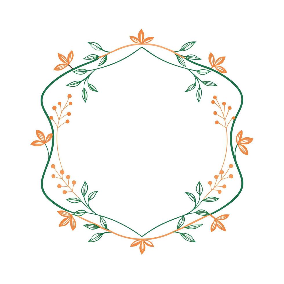 Beautiful Floral Frame Border Illustration vector