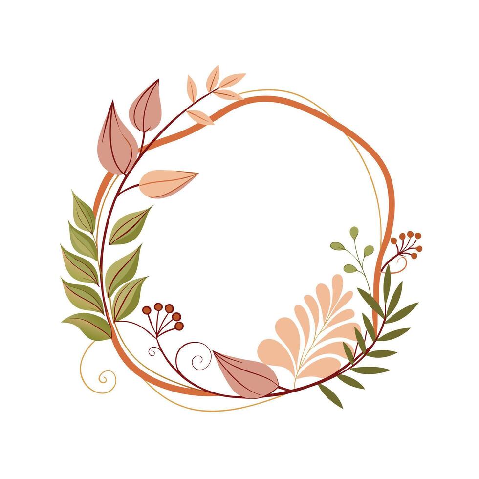 Beautiful Floral Frame Border Illustration vector