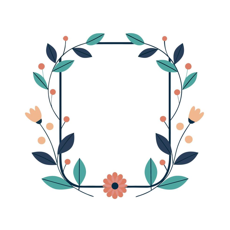 Beautiful Floral Frame Border Illustration vector