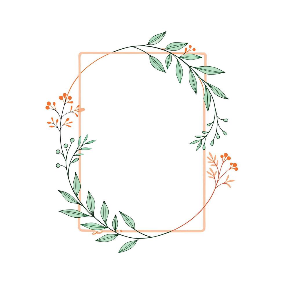Beautiful Floral Frame Border Illustration vector