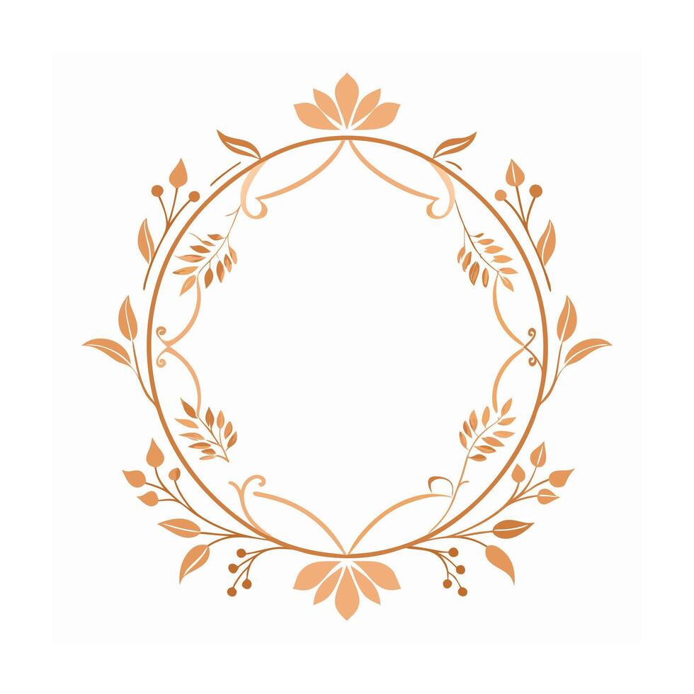 Beautiful Floral Frame Border Illustration vector