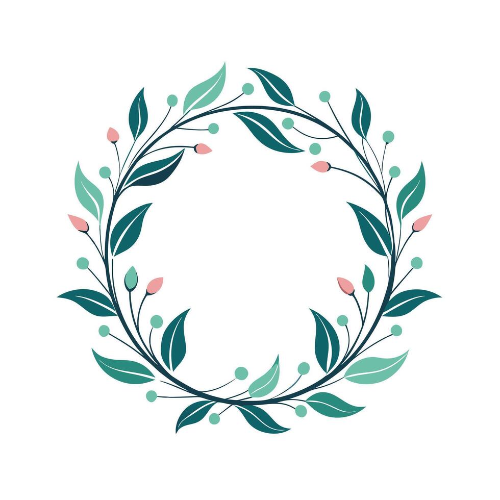 Beautiful Floral Frame Border Illustration vector
