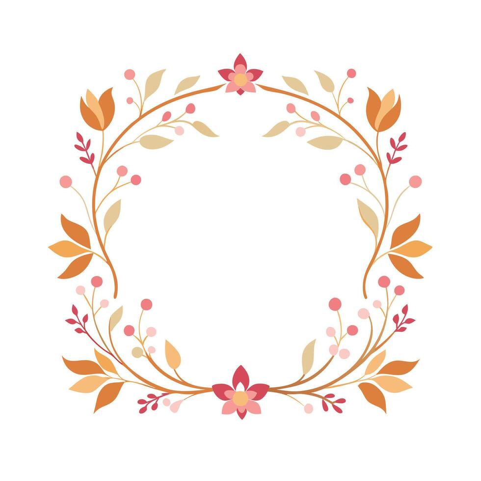 Beautiful Floral Frame Border Illustration vector