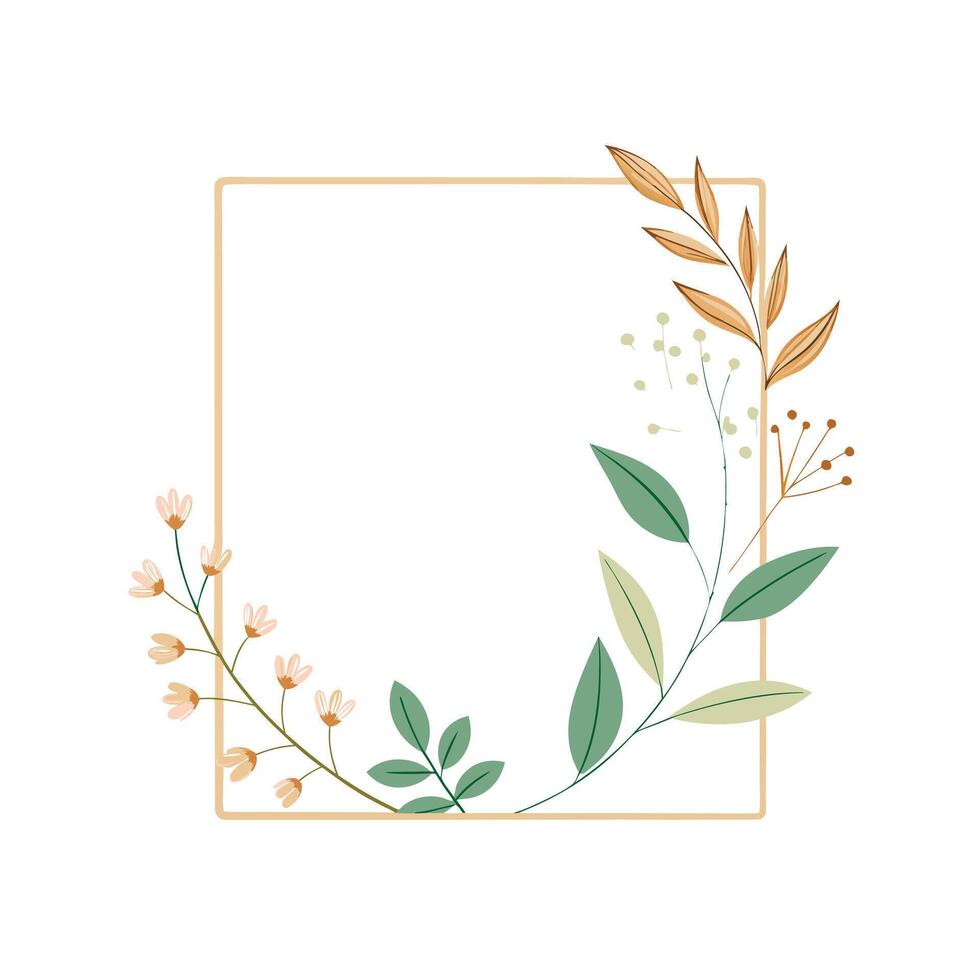 Beautiful Floral Frame Border Illustration vector