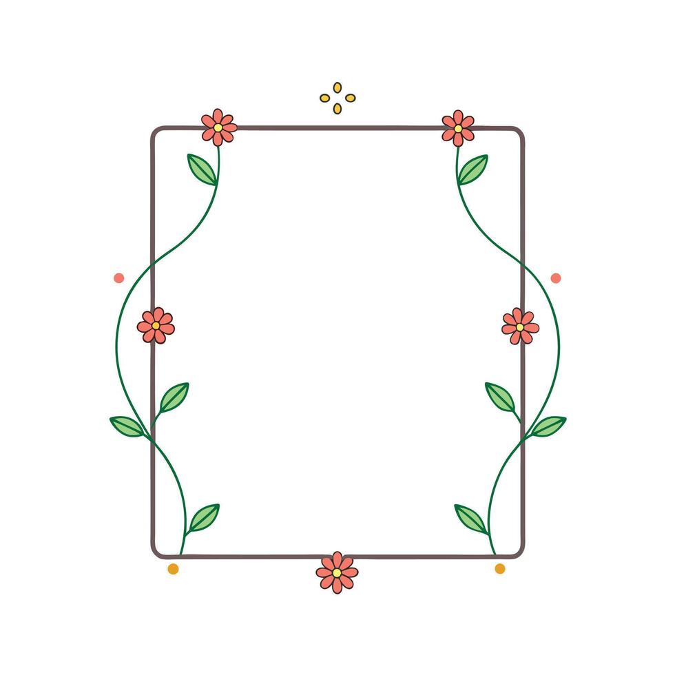 Beautiful Floral Frame Border Illustration vector