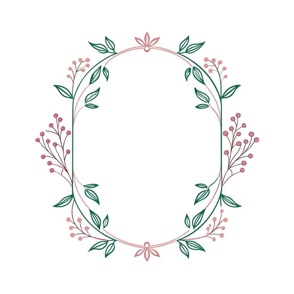 Beautiful Floral Frame Border Illustration vector