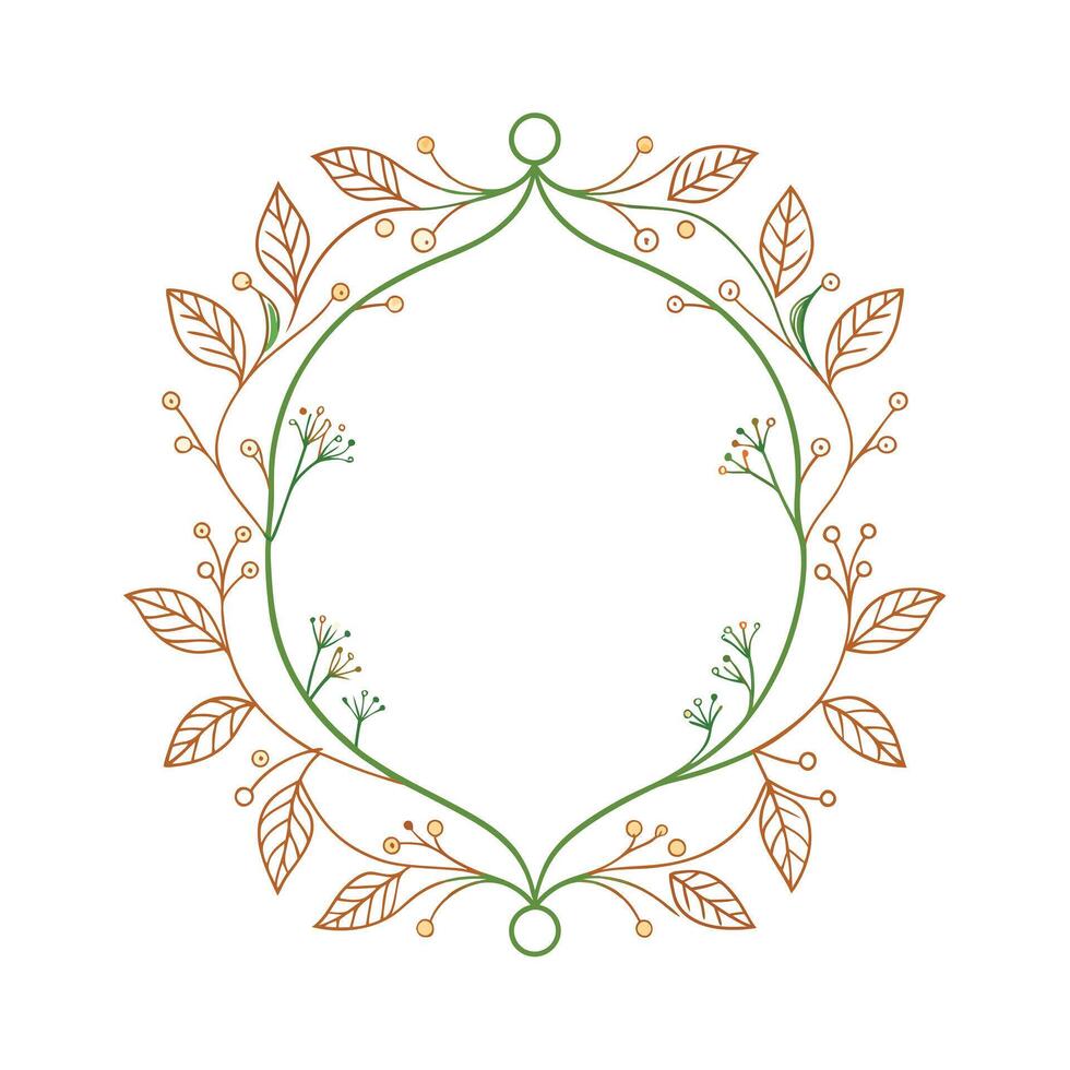 Beautiful Floral Frame Border Illustration vector