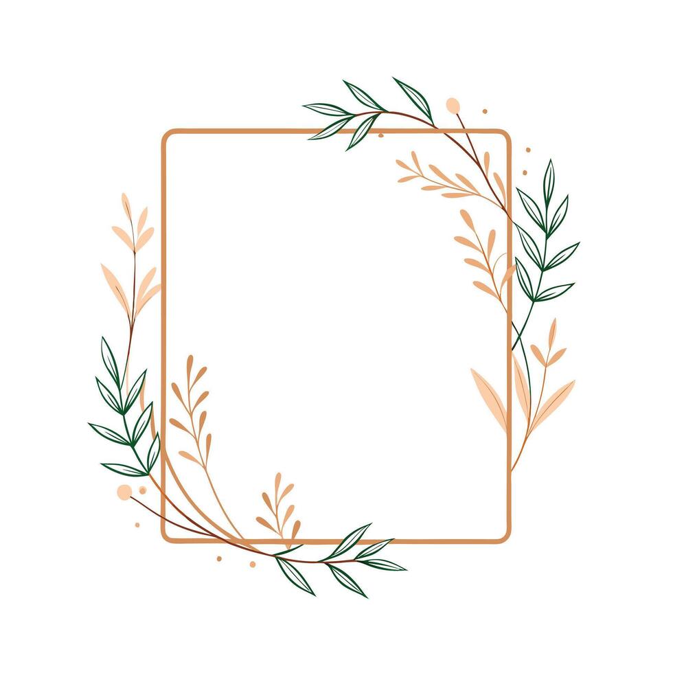 Beautiful Floral Frame Border Illustration vector