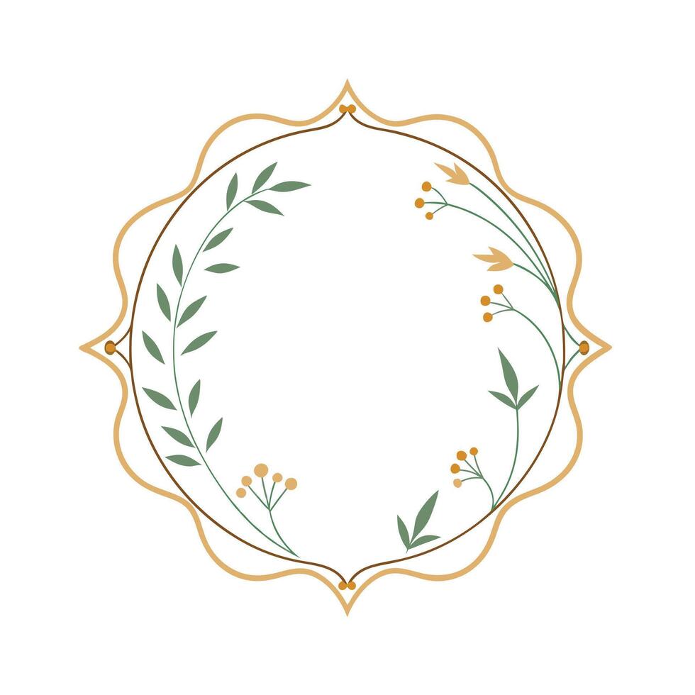 Beautiful Floral Frame Border Illustration vector