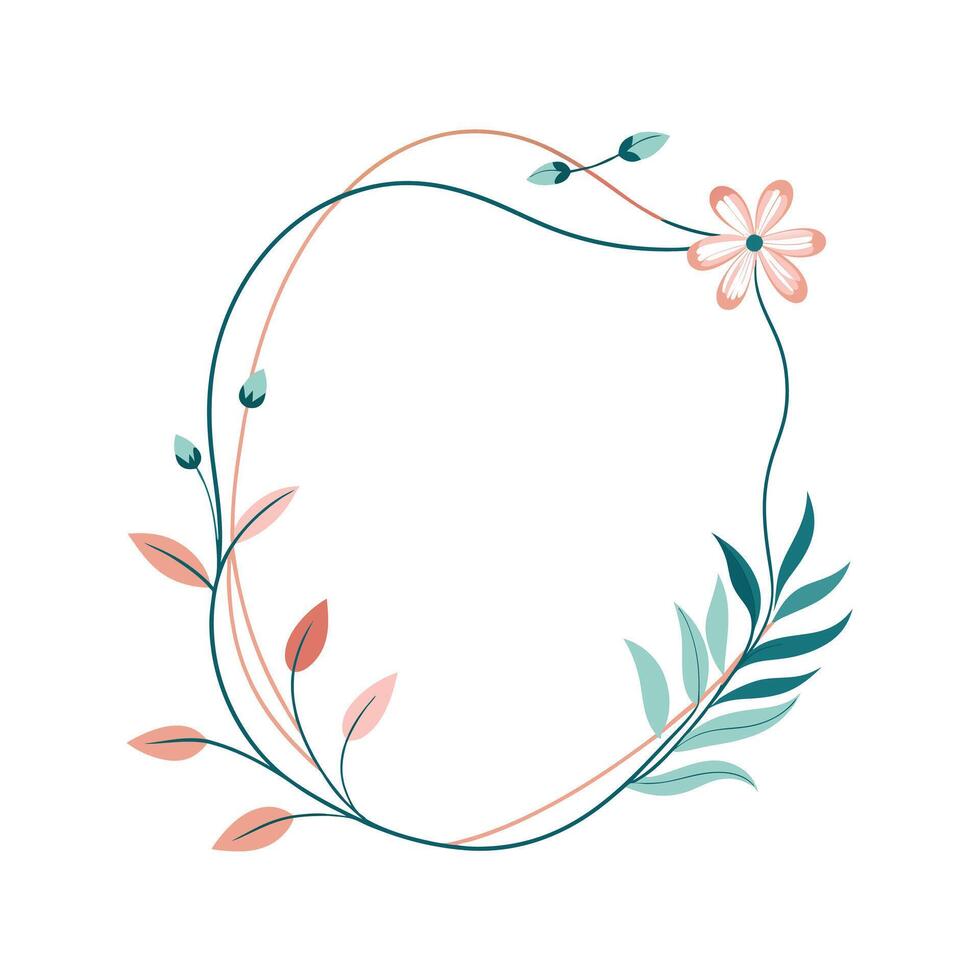 Beautiful Floral Frame Border Illustration vector