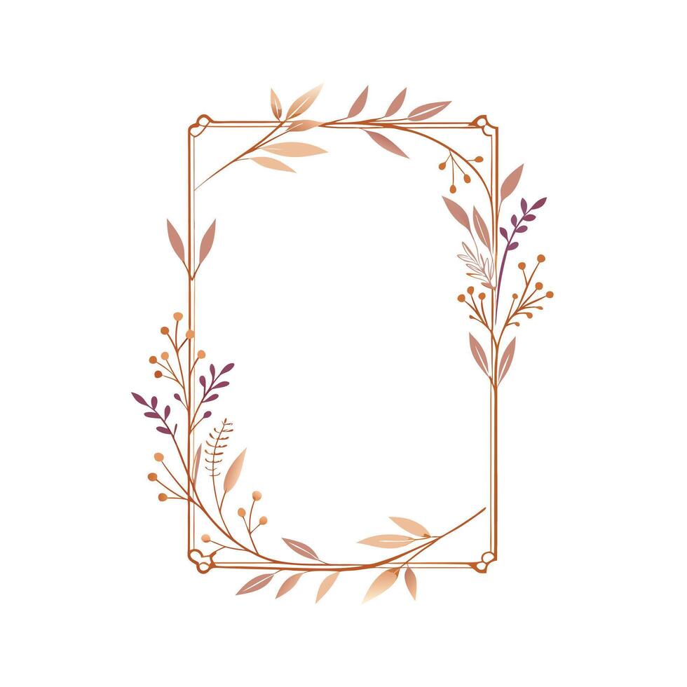 Beautiful Floral Frame Border Illustration vector
