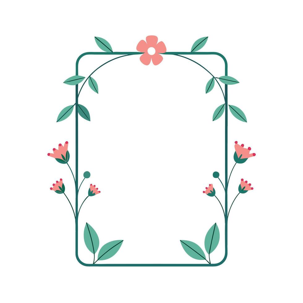 Beautiful Floral Frame Border Illustration vector