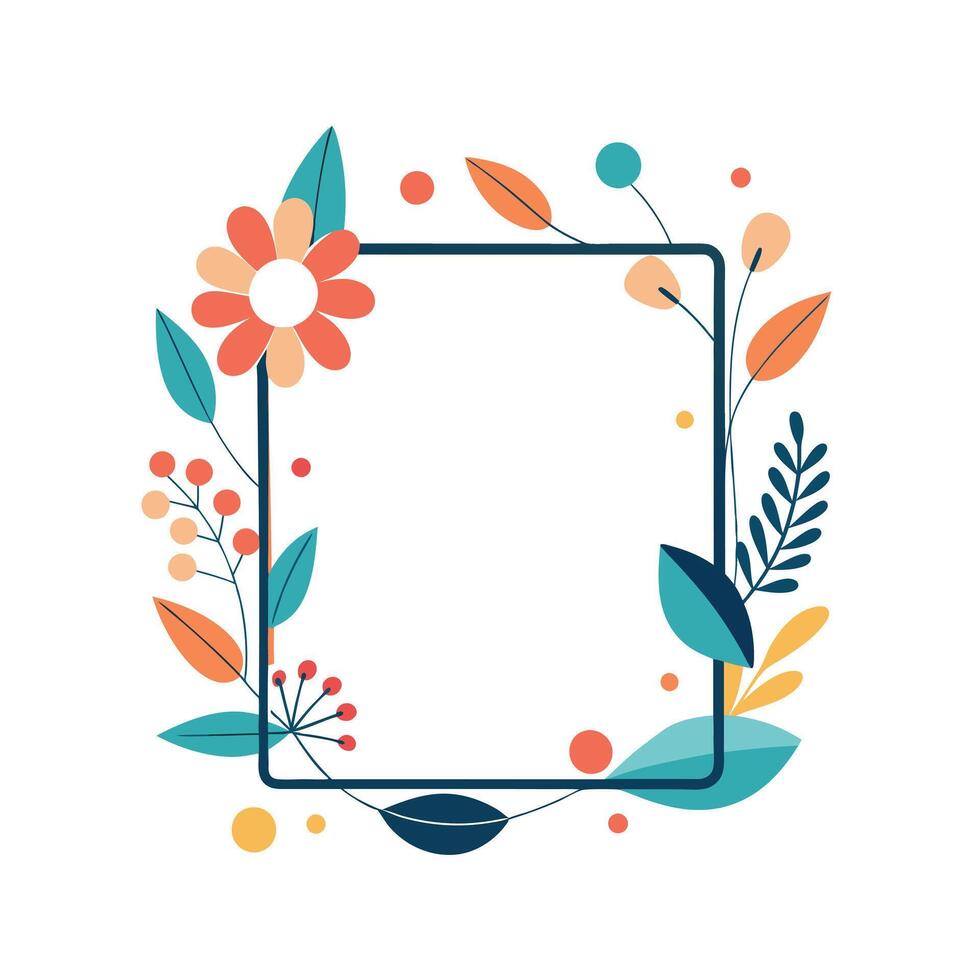 Beautiful Floral Frame Border Illustration vector