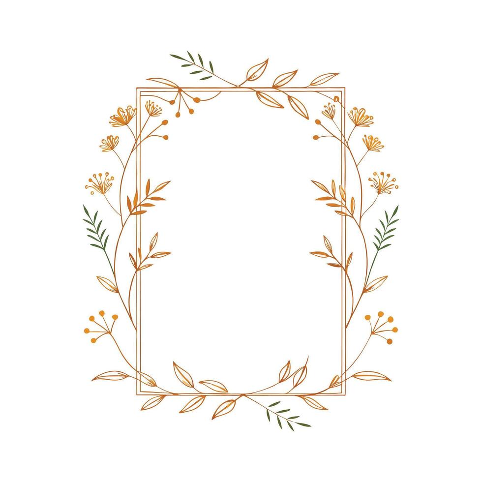 Beautiful Floral Frame Border Illustration vector