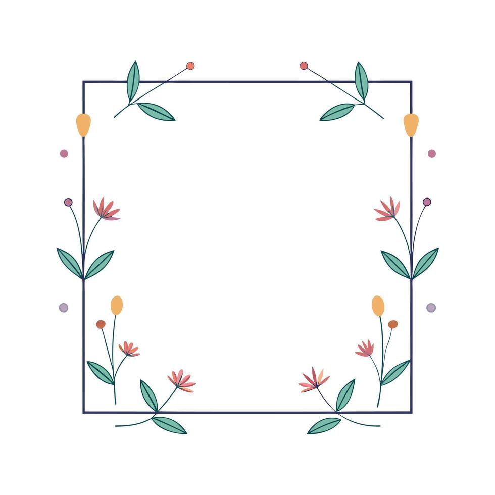 Beautiful Floral Frame Border Illustration vector