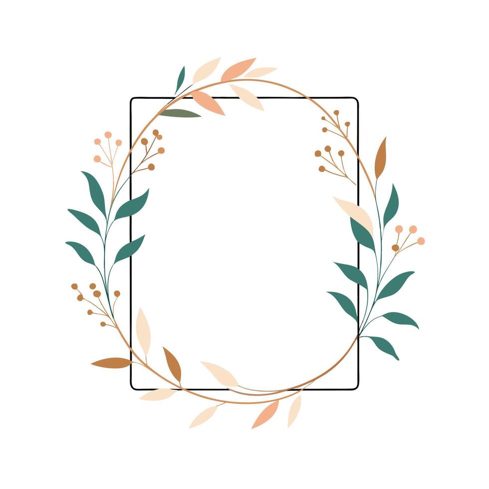 Beautiful Floral Frame Border Illustration vector
