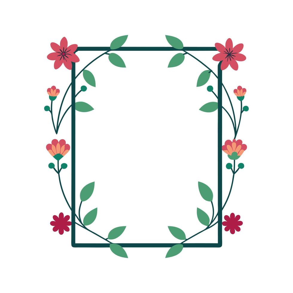 Beautiful Floral Frame Border Illustration vector