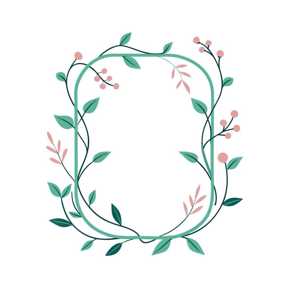 Beautiful Floral Frame Border Illustration vector