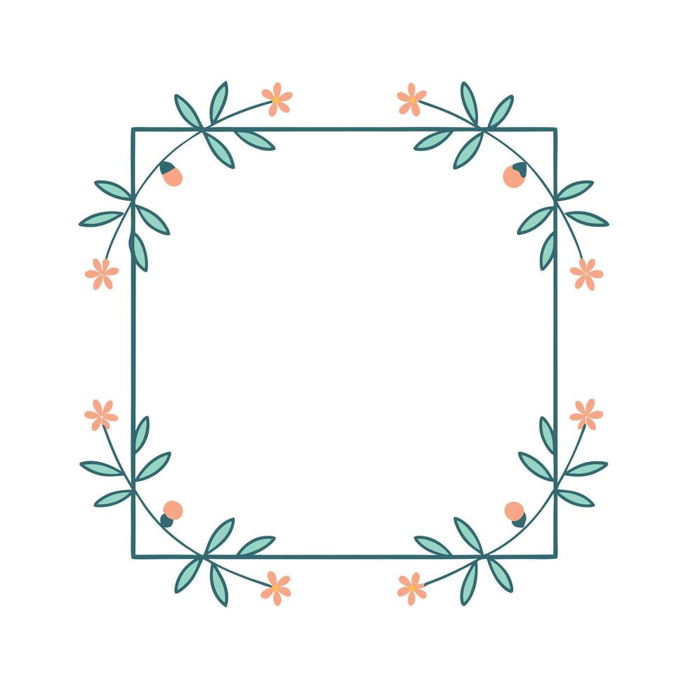 Beautiful Floral Frame Border Illustration vector