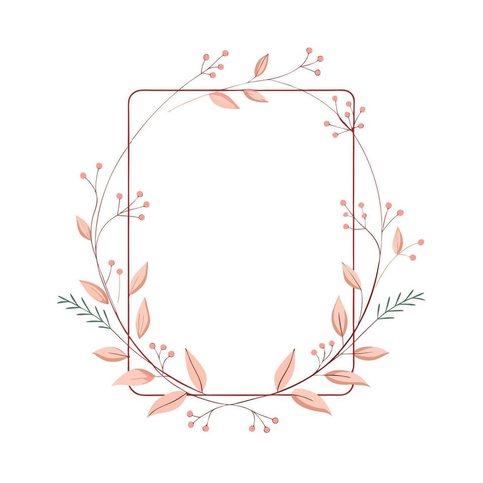 Beautiful Floral Frame Border Illustration vector