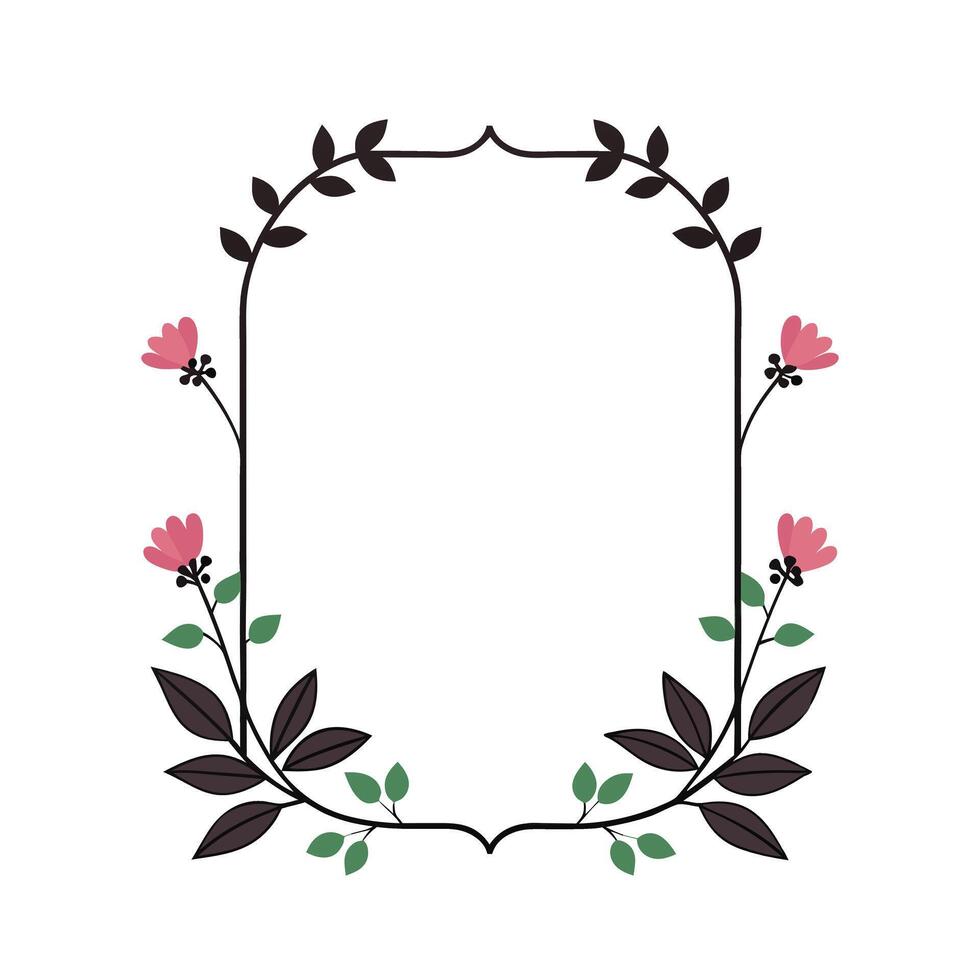 Beautiful Floral Frame Border Illustration vector