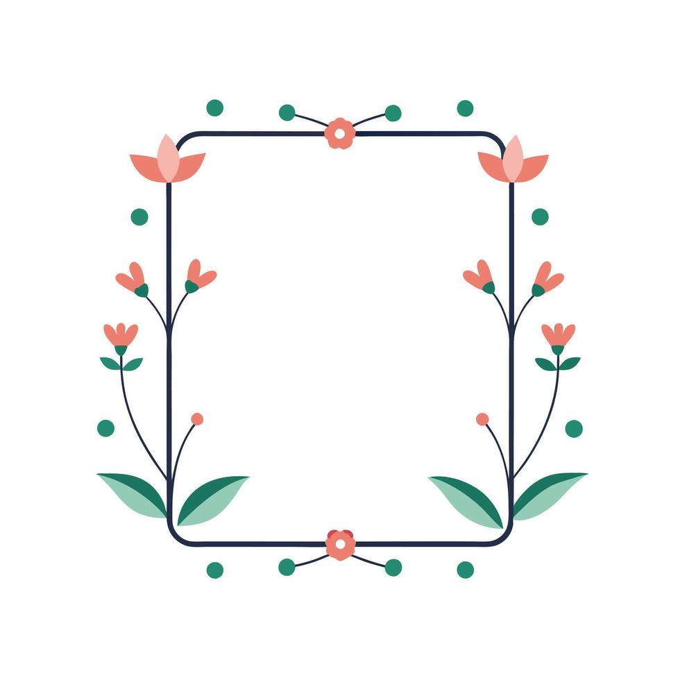 Beautiful Floral Frame Border Illustration vector