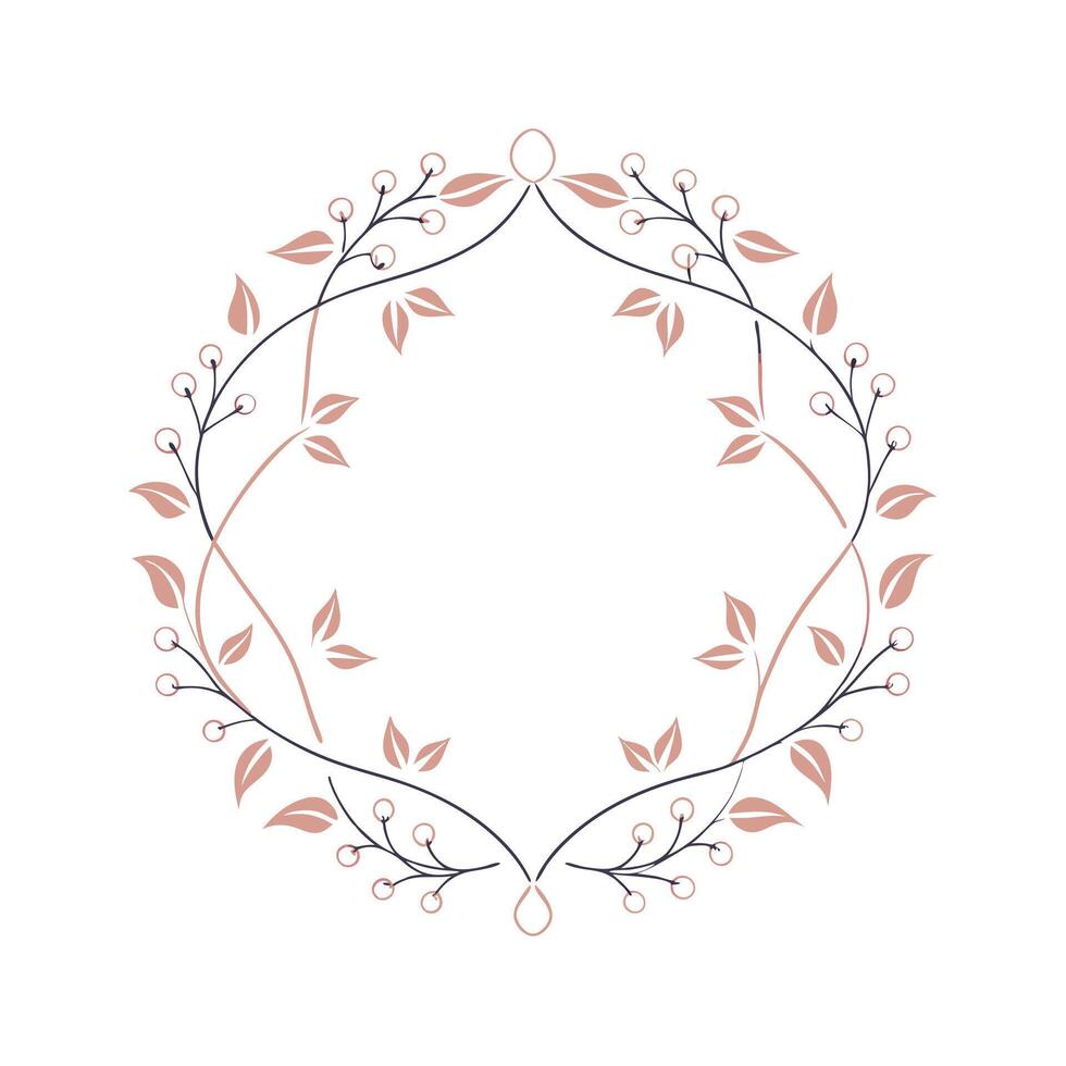 Beautiful Floral Frame Border Illustration vector