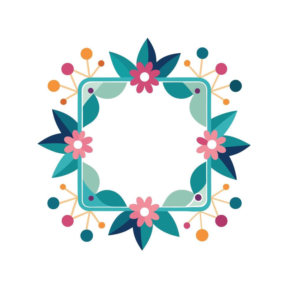 Beautiful Floral Frame Border Illustration vector