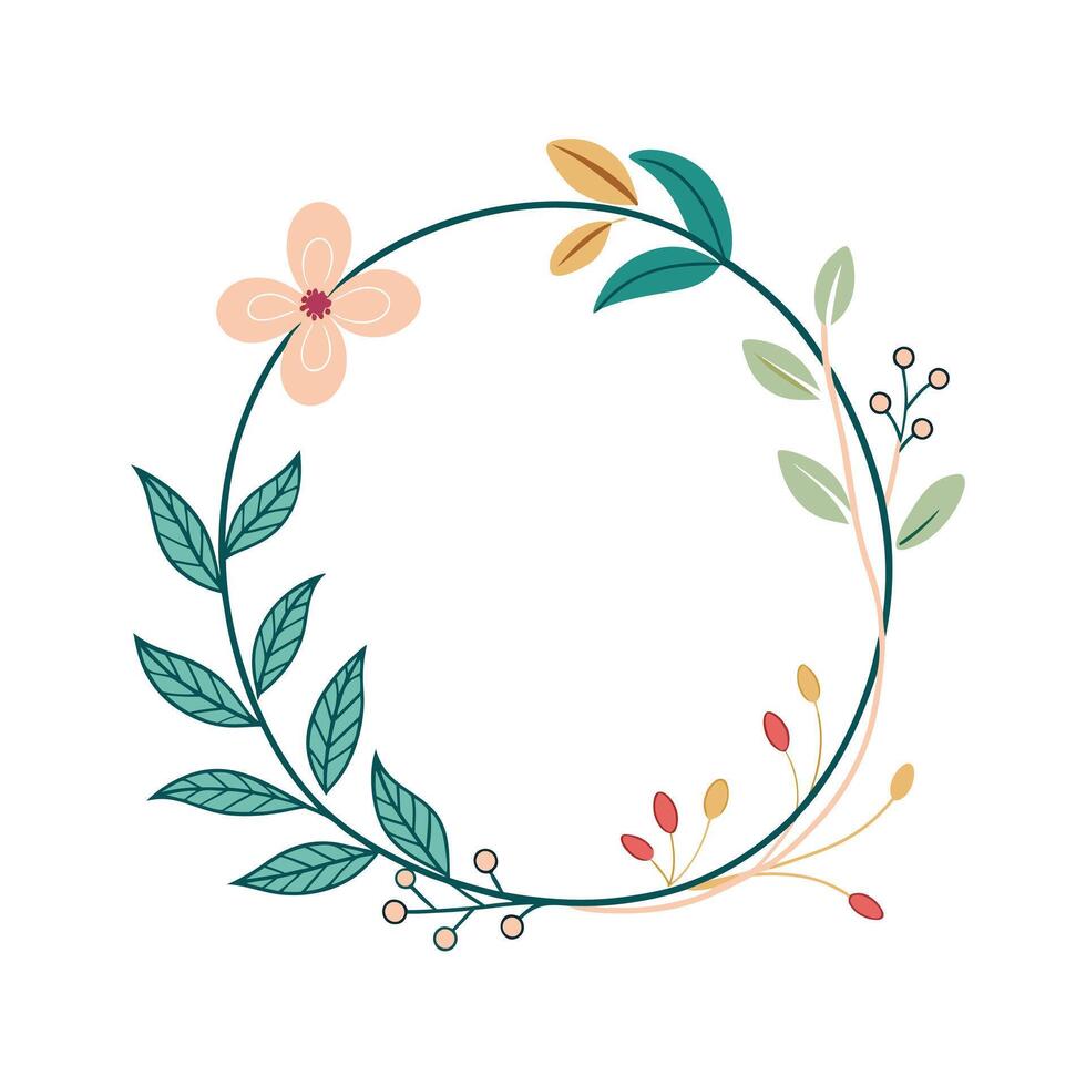 Beautiful Floral Frame Border Illustration vector