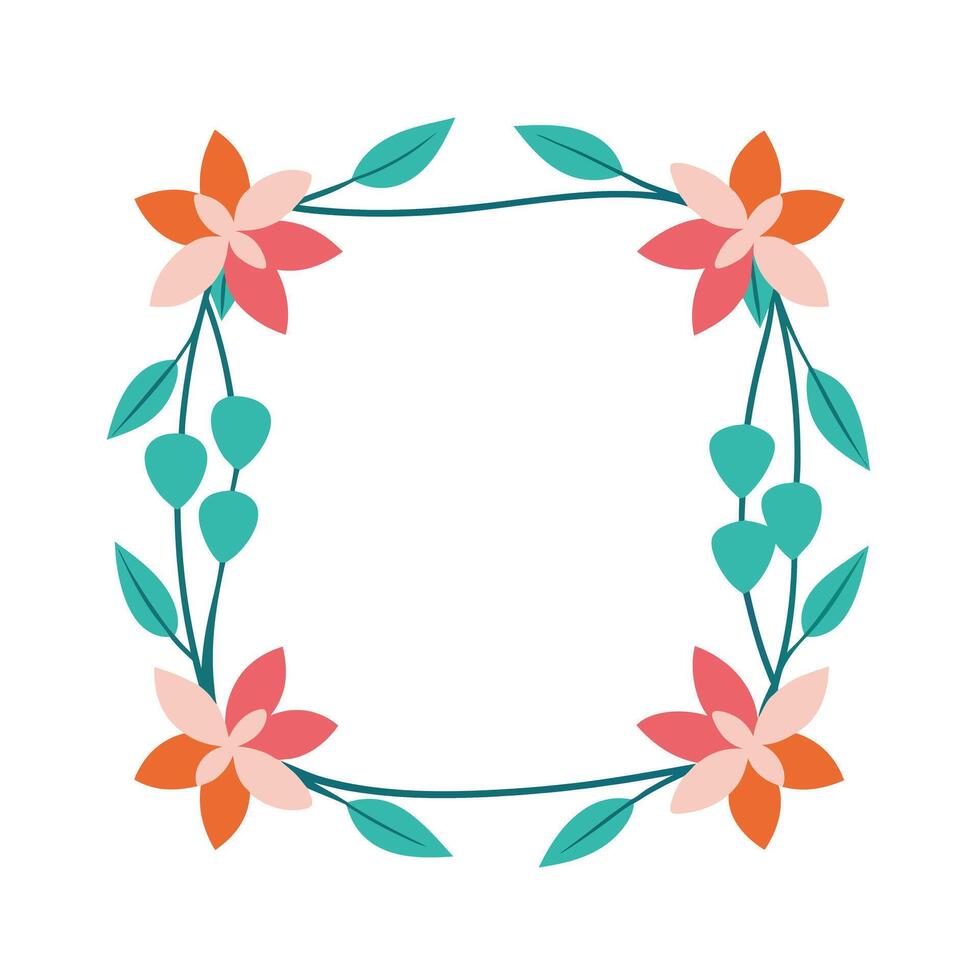 Beautiful Floral Frame Border Illustration vector
