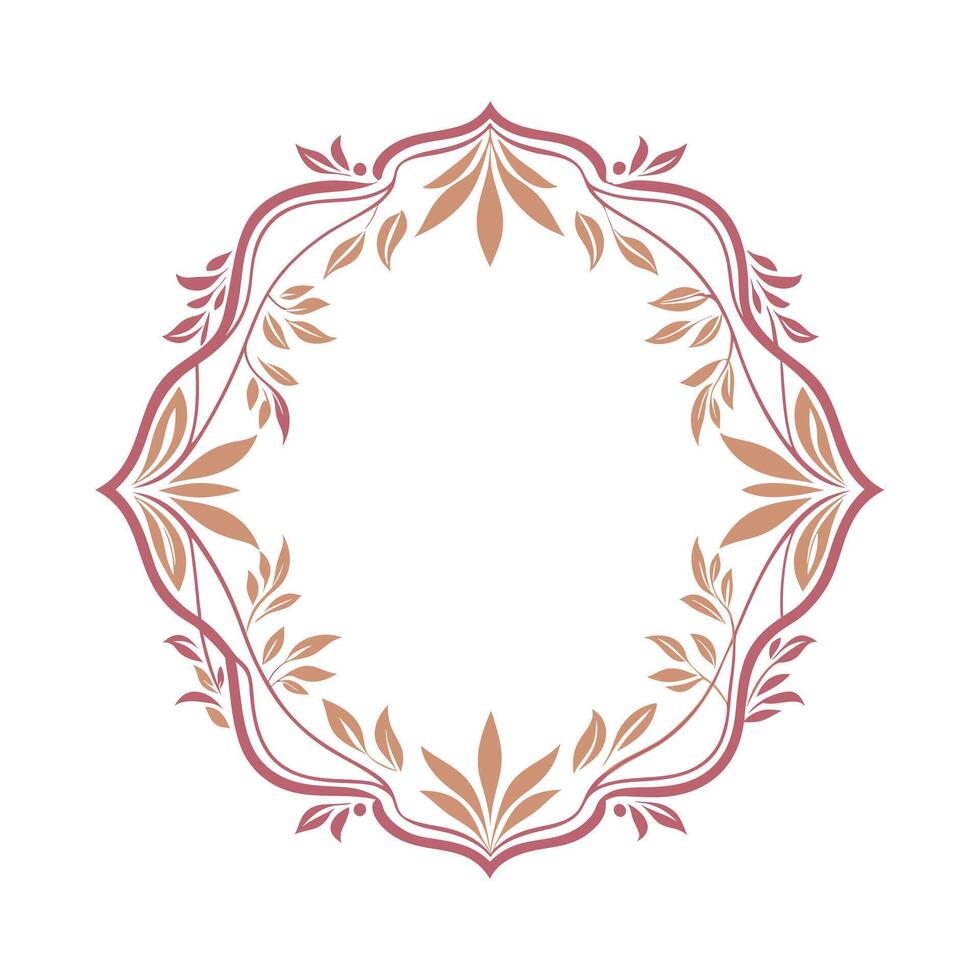 Beautiful Floral Frame Border Illustration vector
