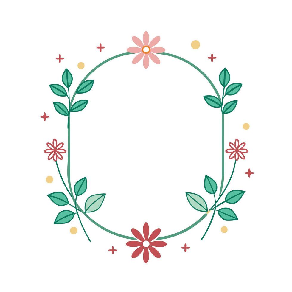 Beautiful Floral Frame Border Illustration vector