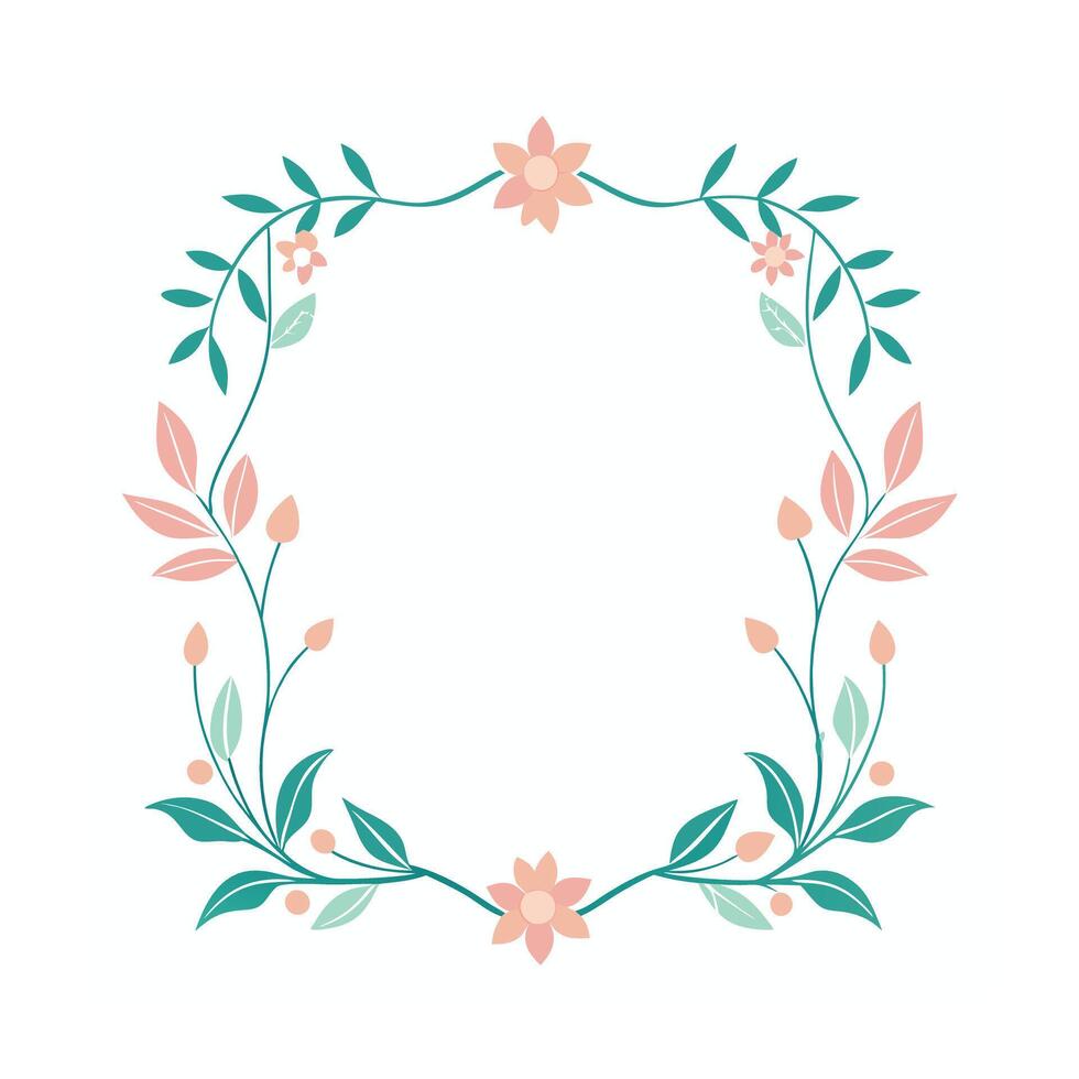 Beautiful Floral Frame Border Illustration vector